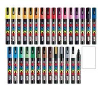 Posca Paint Marker Medium Point (PC-5M) 29 colori gamma completa set Uni Mitsubishi poster colori tutti i colori 2,2 mm marcatura penna originale blocco note set