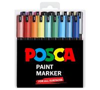 Posca PC-1MR Pittura Arte Pennarello 18 Set Penne - Plastica A - Extra Nero +