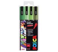 Posca PC-3M Art Paint Markers - Set of 4 - In Plastic Wallet (Green Tones)
