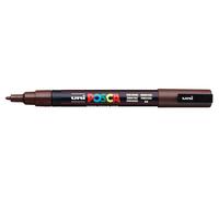 Faber-Castell uni-ball 186574 - Pennarello POSCA con punta rotonda fine, marrone scuro