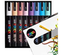 Posca - PC-5M - Paint Marker Art Pens - 1.8-2.5mm - Set of 8 in Gift Box (Nebula)