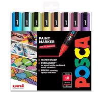 Posca - PC-5M - Paint Marker Art Pens - 1.8-2.5mm - Set of 8 in Gift Box (Spring Tones)