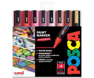 Posca - PC-5M - Paint Marker Art Pens - 1.8-2.5mm - Set of 8 in Gift Box (Valentine's Set)