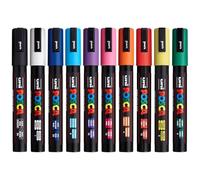 Posca PC-5M Pennarelli indelebili a base d'acqua, punta media da 2,5 mm, confezione da 10
