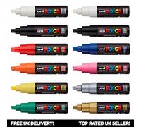 Posca PC-8K Marcatore a Vernice Arte Penna - Professionale 12 Set - Extra Nero +