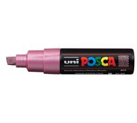 uni-ball 182689 - Marcatore POSCA con punta larga a cuneo, rosa metallizzato