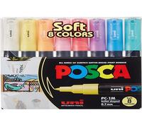 Posca - PC1MC - Extra Fine Bullet Tip Pen - Soft Colors, 8 pc