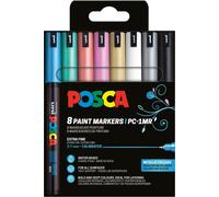 Posca - Pc1Mr - Extra Fine Tip Pen - Metallic Colors, 8 Pc (401653) Toy NUOVO