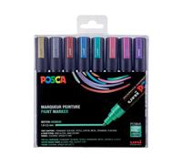 Posca PC5M/8METAL09 Marker Pens Box of 8 Assorted Colours