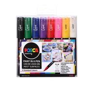 Posca Pennarelli Paint Marker PC-1M Punta Extra Fine Set 8 Colori Standard