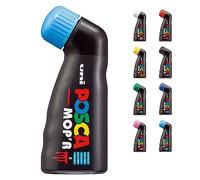 POSCA uni-ball 183253 - Marcatore POSCA MOP'R PCM-22, punta rotonda 3 - 19 mm, azzurro, 1 pezzo, forma ergonomica