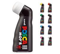 POSCA - Pennarello acrilico MOP'R PCM-22 con punta per timbri, bianco | Pennarello con punta da 3 a 19 mm e forma ergonomica per quasi tutte le superfici