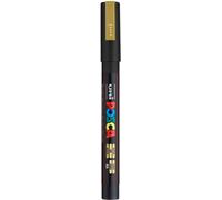 POSCA - Pennarello acrilico PC-3M con punta tonda fine, colore oro