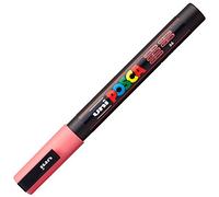 uni-ball-Pennarello Uni POSCA con Punta Tonda, Spessore Tratto 0,9-1,3 mm, Colore: Rosa Corallo, PC3MC