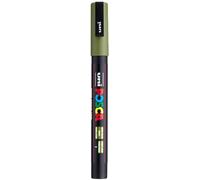 POSCA - Pennarello acrilico PC-3M con punta tonda fine, verde kaki | Pennarello con punta arrotondata da 0,9-1,3 mm per quasi tutte le superfici