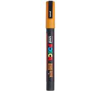 Faber-Castell uni-ball 186578 - Pennarello POSCA con punta tonda fine, arancione glitterato