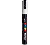 UNI MITSUBISHI - M PC5M BI - Marcatore a base d'acqua Uni Posca PC5M - punta tonda media da 1,8mm a 2,5mm - bianco - Uni Mitsubishi - 36651 - Conf. da 1 Pz. - M PC5M BI