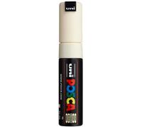POSCA - Pennarello acrilico PC-8K avorio, punta a cuneo da 8 mm
