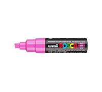 POSCA - Pennarello acrilico PC-8K con punta larga a cuneo rosa | Pennarello con punta a cuneo da 8 mm per quasi tutte le superfici