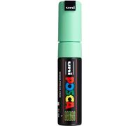 POSCA - Pennarello acrilico PC-8K con punta larga a cuneo verde chiaro | Pennarello con punta a cuneo da 8 mm per quasi tutte le superfici