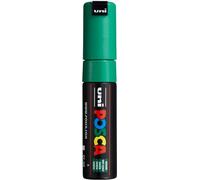 POSCA - Pennarello acrilico PC-8K con punta larga a cuneo, verde | Pennarello con punta a cuneo da 8 mm per quasi tutte le superfici