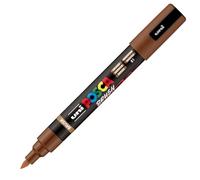 POSCA Mitsubishi Pencil - Pennarello PC5BR - Punta Brush Media, Semi-Flessibile - Vernice a base d'acqua - qualsiasi supporto - Marrone