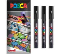 POSCA Pittura Pennarello Acqua Base Permanente Multi Surface Confezioni Da 3