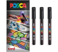 POSCA Pittura Pennarello Acqua Base Permanente Multi Surface Confezioni Da 3