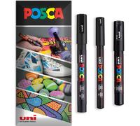POSCA Pittura Pennarello - Acqua Base Permanente Multi Surface - Confezioni Da 3