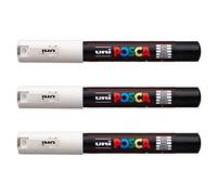 POSCA Set di 3 pennarelli PC-1M Uni-Ball (gamma completa di 22 colori disponibili)
