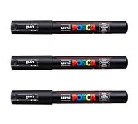 POSCA Set di 3 pennarelli PC-1M Uni-Ball (gamma completa di 22 colori disponibili)
