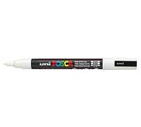 Posca Uni-Ball PC-3M - Set di 3 pennarelli, colore: Bianco