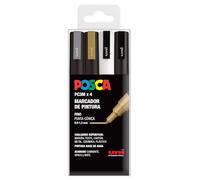 Posca UNI Set PC 3M GSWB, Confezione da 4 pennarelli