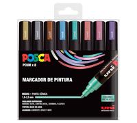 Posca UNI Set PC 5M Metal - Confezione da 8 pennarelli