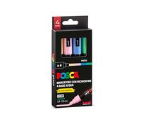 ASTUCCIO 4 MARCATORE UNI POSCA M PC5MP 4P PC5M P.MEDIA 1,8-2