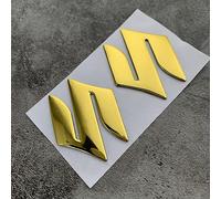 POSDLQU Adesivo 3D Metallo Stemma Auto per Suzuki, Adesivo Emblemi Lettere Autoadesivo, Veicolo Esterno Decorazione Adesivi, C Yellow