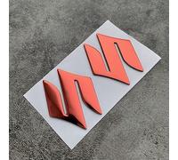 POSDLQU Adesivo 3D Metallo Stemma Auto per Suzuki, Adesivo Emblemi Lettere Autoadesivo, Veicolo Esterno Decorazione Adesivi, B Red