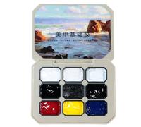 Pose Polache in Crema Gel - Pittura per manicure da salone delle donne con kit per la casa, camera da letto, scuola, viaggi, palette di smalti in gel solido | Palette di smalto in 9 colori Gel Glitte