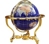 POSEDWRA Globo Globo da Tavolo con Pietra preziosa Grande Artigianato Studio per Ufficio Decorazione per Interni Regalo di Apertura Globo con Decorazione retrò