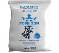 Poseidon SALE MARINO PURO 99,9% GRANULARE per PISCINA ad ELETTROLISI 25 Kg