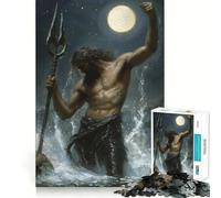 Poseidone che emerge dal mare - Puzzle da 1000 pezzi per adulti - Regalo - Gioco di logica stimolante - Gioco rilassante - Bordi trasparenti - Regalo sincero (38x26cm)