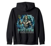 Poseidone Dio del Mare Mitologia Greca Antica Grecia Mito Epico Felpa con Cappuccio