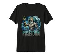 Poseidone Dio del Mare Mitologia Greca Antica Grecia Mito Epico Maglietta Premium