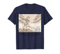 Poseidone Dio del Mare Tridente Onde Leggenda Maglietta