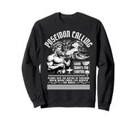 Poseidone Dio Greco Surfer Surf Onde Streetwear Felpa