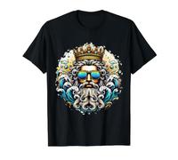 Poseidone Gangsta Costume Dio Tridente Greco Antico Maglietta con Stampa Grafica Economica