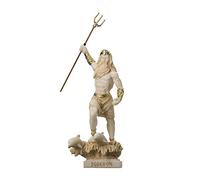 Poseidone greco Dio del mare con Tridente statua statuetta oro alabastro 16,5 cm