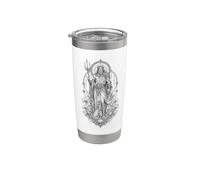 Poseidone Mare Greco Dio Tridente Oceano Mitologia Opera D'arte Bicchiere termico in acciaio inox doppia parete