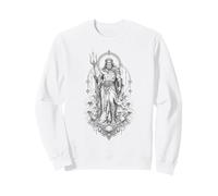 Poseidone Mare Greco Dio Tridente Oceano Mitologia Opera d'Arte Felpa