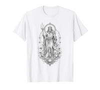 Poseidone Mare Greco Dio Tridente Oceano Mitologia Opera d'Arte Maglietta